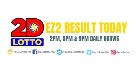 2digit result today|PCSO 2D RESULT TODAY, EZ2 Lotto Results at 2PM, 5PM, .